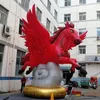 Boule gonflable rouge géante adaptée aux besoins du client d'Inflatables de cheval avec le prix usine de ventilateur pour la décoration de partie de défilé de ville