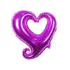 18 "Haken herzförmige Folie Heliumballons Hochzeit Valentinstag Dekorationen Aluminium Luftballons Kinder Spielzeug Großhandelspreis 7 Farben