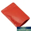 100 pièces/lot 10*15cm Doypack fermeture éclair kMatte rouge thermoscellage pur aluminium feuille Pack pochette Snack stockage Mylar Stand Up sacs