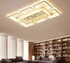Biały Akrylowy Nowoczesny LED Prostokąt Kryształowy Żyrandol Światła do Salonu Nowoczesna Lampa Lampa Sufitowa Darmowa Wysyłka