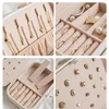 PU Leather Jewelry Storage Box Multi-Function Necklace Ring Organizer Case Makeup Makeup Makeup Learing Ring