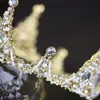 2021 Mooie prinses hoofddeksels chique bruids tiaras accessoires verbluffende kristallen parels bruiloft tiara's en kronen 12107