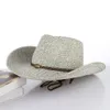 Fibonacci New Fashion Summer Sun Cowboy Hat Panama Folding Beach Wide Brim Cap för män Kvinnor Strackhattar Y200602