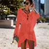 MOSHENGQI Bikini Cover Up Bathing Suit Sexy Pullover Swimsuit Knitted Swimwear Mujer Summer Beach Dress Wear Crochet See-through T200324