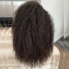 Afro Kinky Curly 13x4 Lace Front Wigs Deep Wave Ombre Virgem Human Human Human Brasilian Bleached Knots pré -arrancados com cabelos de bebê 130 13382427