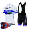 Conjuntos UAE Team 2021 Hombres Ciclismo Jersey Set MTB Ropa de bicicleta Camisa de bicicleta Bib Shorts Traje Verano Transpirable Racing Wear Uniforme deportivo