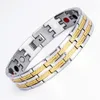 13mm Breites Armband Männer Negative Ionen Gesundheit Armbänder Gold Edelstahl Magnet Armband Männliche Armreif Schmuck Geschenke