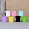 DHL Mini vasi da fiori colorati Piante in vaso da tavolo in plastica Vaso per piante grasse con vassoio quadrato fioriere da giardino home deco