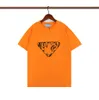 3 цвета Италия дизайнерские мужские футболки женские моды буквы печати тройники с тигром моделей летних повседневных футболок высокого качества