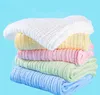 Wholesale- 10pcs/lot 6 Layers Baby Bibs Gauze Muslin Newborn Face Towel Cotton Kids Wash Cloth Handkerchiefs I jllcUu