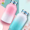 304 Stainless Steel Vaccum Cups Portable Water Bottles Fashion Aesthetics Gradient Color 240ml Insulated up to 24 Hours sea shipping CCD3913
