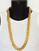 Mens Chain Curb Epacket Chain Hip Gf Miami Real Jayz Solid Yellow 11mm Gold Hop 14k Thick Cuban Link236q