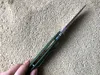 High Quality Ball Bearing Fast Open Flipper Folding Blade Knife D2 Drop Point Satin Finish Blade Green G10 Handle EDC Pocket Knives
