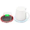 JAKCOM HC2S Wireless Heating Cup Set new product cellphone wireless charging and keep warm 2in1 QC30 18w QI wireless fast charger mug cup