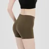 Pantalones cortos de Yoga sexys de cintura alta para mujer, pantalones deportivos para Fitness, sensación desnuda, a prueba de sentadillas, Yoga, correr, gimnasio, entrenamiento, pantalones de ejercicio de compresión