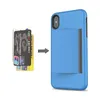 Hybrid Armor Dual Layer Card Holder Defender Cases voor iPhone 13 12 PRO MAX XR XS SAMSUNG A10E Note 10 Plus Stylo 5 K40