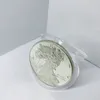 10 Pcs Non Magneitc 2022 American Eagle Metal Craft Freedom Placcato argento 1 OZ Moneta commemorativa da collezione per la decorazione della casa