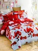 Kerstmis Happy Santa Claus Happy Gift 3D Bed Set Quilt Cover en Kussensloop Past Beddengoed Bed Duvet Quilt Cover Sets