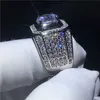 Choucong De Luxe Mâle Anneau Grand 3ct Clair 5a Zircon Cz 925 En Argent Sterling Bague De Fiançailles De Mariage Anneaux Pour Hommes Fine Jewelry J190620