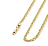 24 Kette 31 Gold Herren-Hüfte und Halskette 4 mm Damen Hop-Halskette Seil / Straße bbyeH nana shop