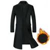 Högkvalitativa män Lång ullrock tjockare Mens Trench Coat Fashion Mens Woolen Overcoat Long Jacket Winter Smart Casual Overcoats 201222