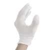 12 пар / лот белый 100% хлопок церемониальные перчатки многоразовые для мужчин женские служебные / официанты / водители / ювелирные изделия инспекционные перчатки 201130