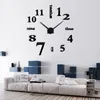 3D quartzo moderno design real grande acrílico relógios espelho adesivo de parede grande relógio de decoração para casa sala de estar y200407
