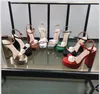 2021 nuove donne di modo tacchi alti sandali in pelle ragazze casual estate all'aperto spesso tacco 11 cm sexy pompe con zeppa scarpa nero marrone taglia 40 # G99