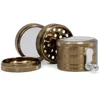 Hot Selling Herb Grinder Aluminium Alloy 4 Delar 63mm Spice Crusher Hand Shake Smoking Grinders Six Color 38MT E1