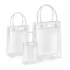 1 / 3pcs / set Fashion Clear Tygkassar PVC Vattentät Kvinnor Shopping Storage Väskor Transparenta Kosmetiska Skulder Hangbags Resväskor