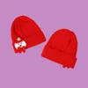 Kids Christmas hats red Kids knitted hats winter warm Christmas woolen hats Christmas Gifts Xmas Decorations XD24164