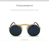 STEAMPUNK Metal Round Sunglasses Men Women Retro SUN GLASSES Brand Designer sunglasses Eyewear Shades UV Protection244B