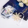 20PCS Snowflake Bookmark with Tassel Wedding Favors Birthday Gifts Bridal Shower Snowflake Theme Event Keepsake Party Decor Ideas