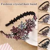 Moda Mulheres Headband Flower Crystal Diamond Hairband Strass Brilhante Acessórios de Cabelo BMF881