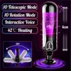 Male Sex Machine Vibrator with Penis Suction Retractable Rotatable Sound Warm and Hands Free 0114