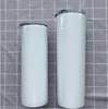 Tumblers retos Sublimação em branco Slim Copo de aço inoxidável garrafa com tampa de vácuo de palha isolado xícaras de café Drinkware 30oz Zyy93