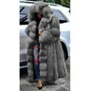 Winter Faux Fur X-lange dikke dikke, dikke dikke warme vacht Par-jas vrouw Red Parkas Hooded Teddy Cold Day Jacket