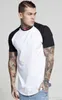 Homens verão camisetas Homens Verdes Branco Casual Hip Hop Irregular Curvo Hem De Manga Curta T-shirts M-2XL