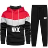 Mäns Kvinnor Hooded Tracksuit 2021 Brand New Streetwear Letter Printing Men Set 2 Piece Jacka + Byxor Casual Sport Suit S-3XL