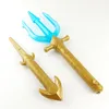 Aquaman Arthur Curry Orin LED Trident Toy Collection Cosplay Anime Props Armas Modelo Presente de Halloween