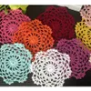 Free Shipping 50pcs/Lot DIY Wholesale Household Handmade Flower Crochet Doilies Round Cup Mat Pad 10cm Coaster Placemats T200708