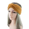 Vinter håll varma stickning huvudband Kvinnors ullgarn Hårband Utomhus Sport Huvudbonader Striped Bowknot Yoga Head Band Party Favor T9i00872