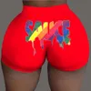 Venda quente das mulheres shorts letra camuflagem impressão shorts verão casual cintura alta cintura bicicleta calça curta esportes calças ao ar livre soltando