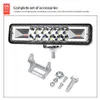 16 LED شريط ضوء العمل 12V-24V 48W 6000K 4800LM سيارة شاحنة على الطرق الوعرة ATV SUV ستروب فلاش مصباح عمل