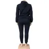 GÜZ GÜNCELLEME Kadın Eşofman Iki Parçalı Set Artı Boyutu Hoodie Kazak Sweatpants Spor Suit Toptan Öğeler Için K8436