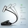 Uppladdningsbar läsningsljus LED -bok Ljus USB Flexibel boklampa Touch Dimmer Clip Table Desk Lamp Protect Eye Portable Clip Lamp232V