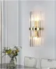 Modern LED Crystal Wall Light Lamp Gold Home Decor Lighting Fixture Bedroom Hallway Sconce