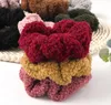 Vrouwen hoofddeksels solid darm darm haar ring zachte faux bont haar stropdassen elastische scrunchie bands paardenstaart houder meisjes haaraccessoires