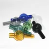 smoking 25mm OD Color Glass Bubble Carb Cap For Flat Top Quartz Banger Nails silicone hand pipes