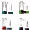 Weiteres Rauchzubehör: 14-mm-Glas-Perc-Aschefänger-Bong mit Außengewinde und farbigen Silikonbehältern für Dab-Rig-Bongs